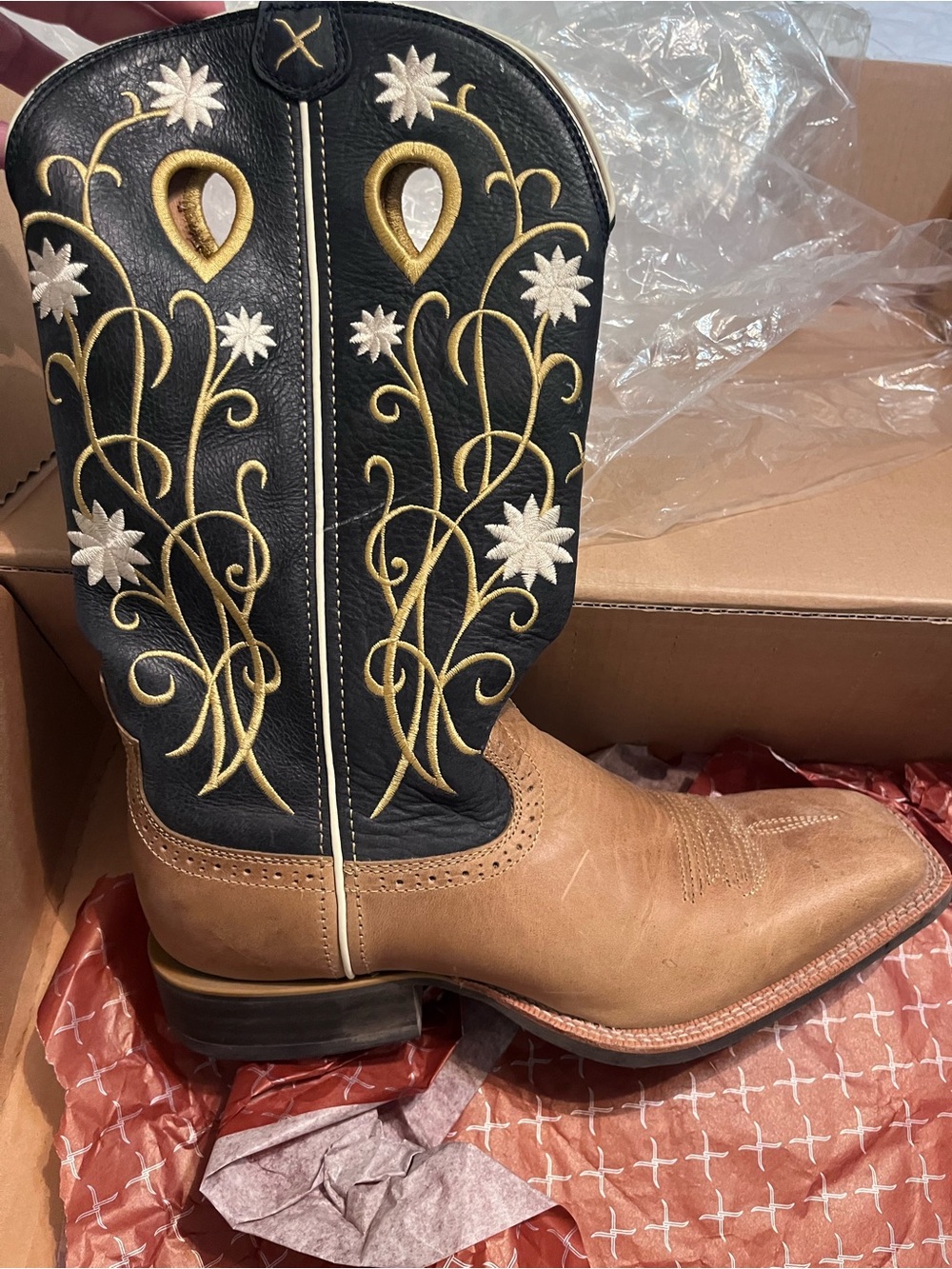 Twisted X Two-Tone Western Cowboy Boot - Black & Navy